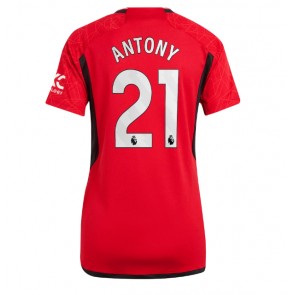 Manchester United Antony #21 Replika Hjemmebanetrøje Dame 2023-24 Kortærmet